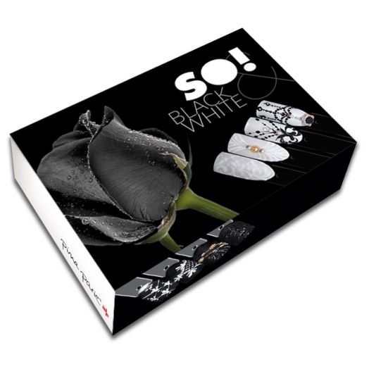 SET Gels de Couleur - SO! Nail Art Set Black & White  - 6 x 5G